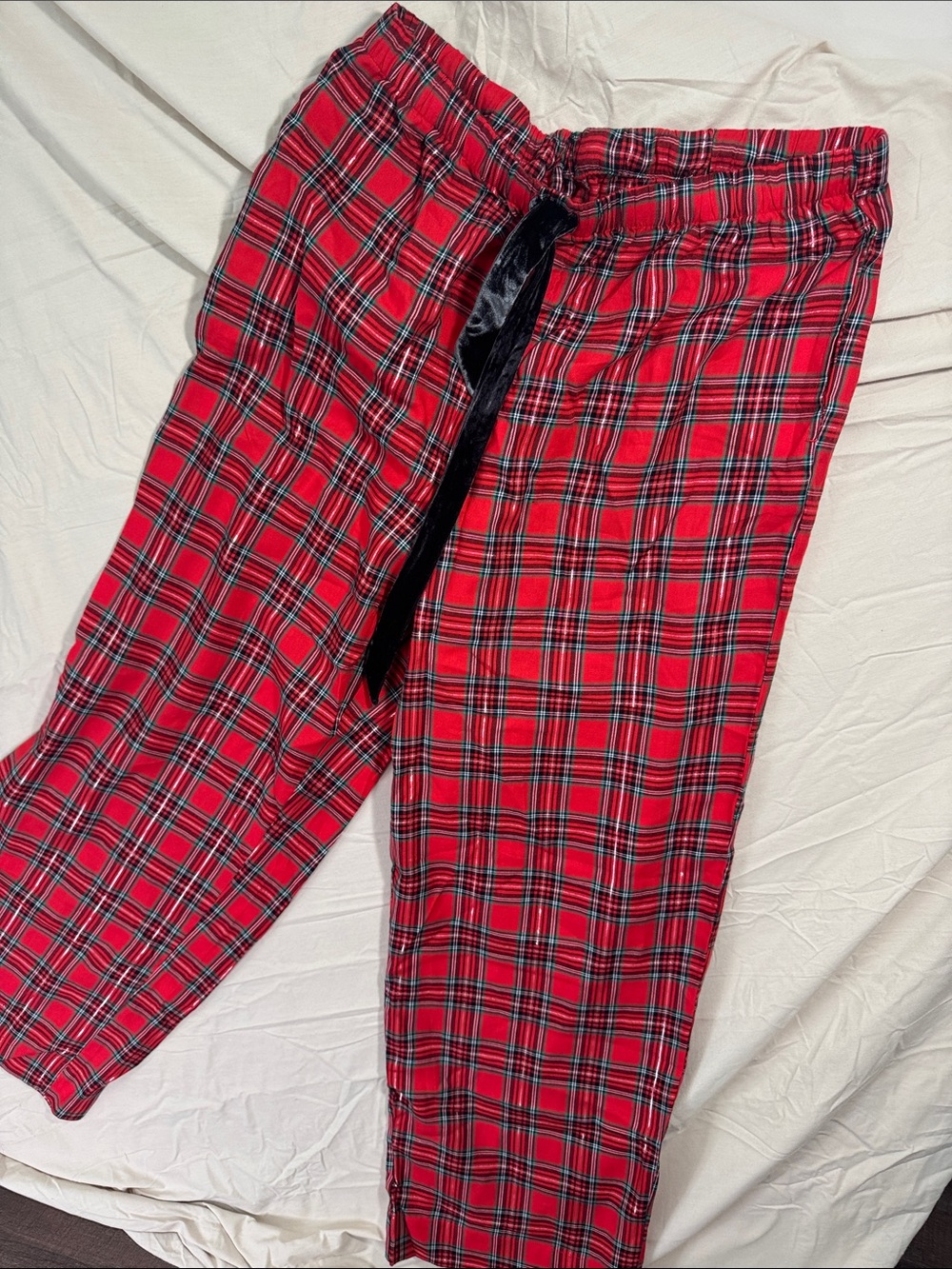 PINK Victoria's Secret Red Plaid Women’s Christmas Pajamas